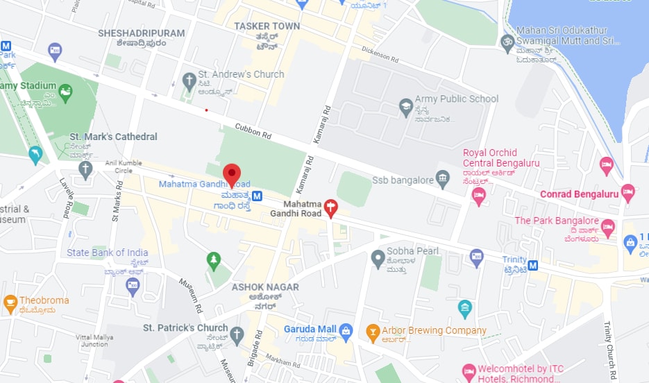 Puravankara MG Road Location Map Image